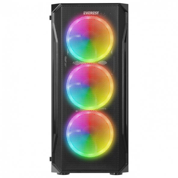 Everest 600W-Peak  X-Racer  TG RGB Fan Mid Tower - 2
