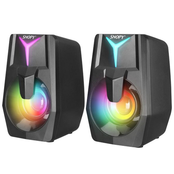 SNOPY SN-X22 STYLE 2.0 SIYAH 3WX2 USB RGB ISIKLI SPEAKER HOPARLÖR