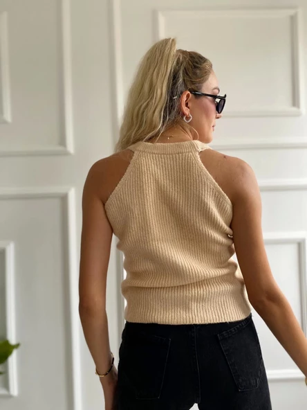 Kadın İtalyan Reglan Yelek Milk - 5