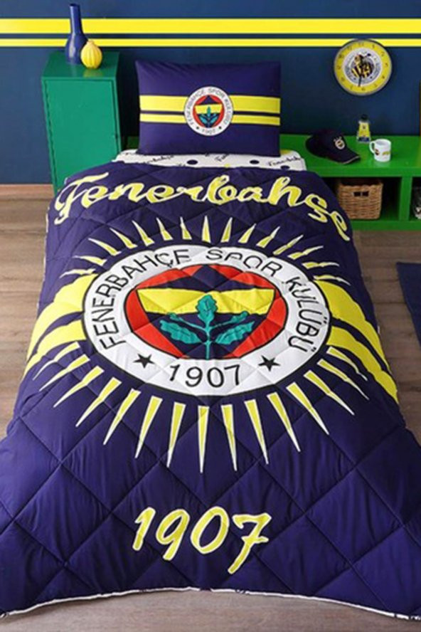 Taç Tek Kişilik Lisanslı Yorgan Seti-Fenerbahçe