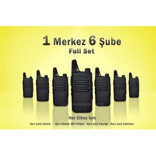 Çaycı Telsizi 1 Merkez 6 Şube Full Set