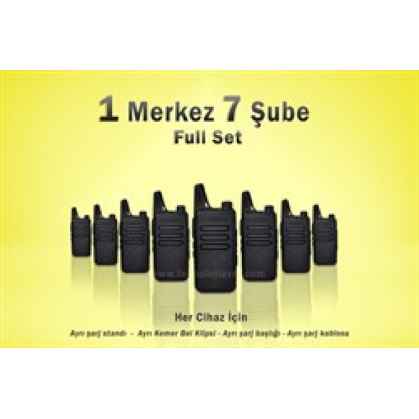 Çaycı Telsizi 1 Merkez 7 Şube Full Set