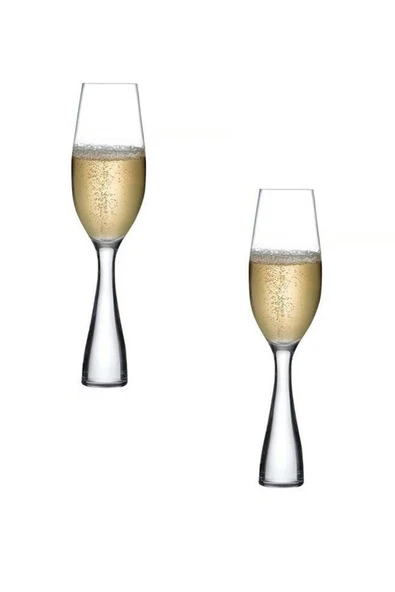 Paşabahçe Nude Logolu 2 li Kristal Şampanya Kadehi 31902 - Resim 2