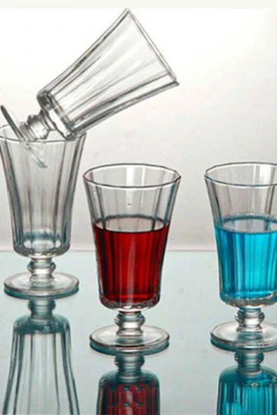 Paşabahçe 440186 Diamond 6 lı Kahve Yanı Ayaklı Bardak ürün görseli 1