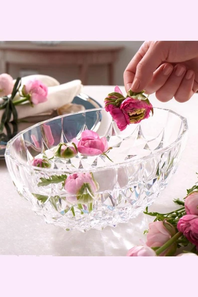 Paşabahçe Lavinia Oval 68236 Kristal Kase Gondol Model 1500CC - Resim 3