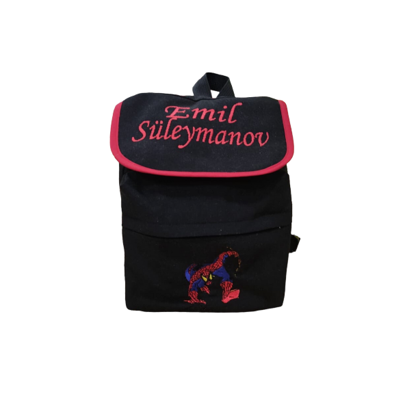 Siyah Spider Örümcek Adam Kreş Çantası (1-5 YAŞ)