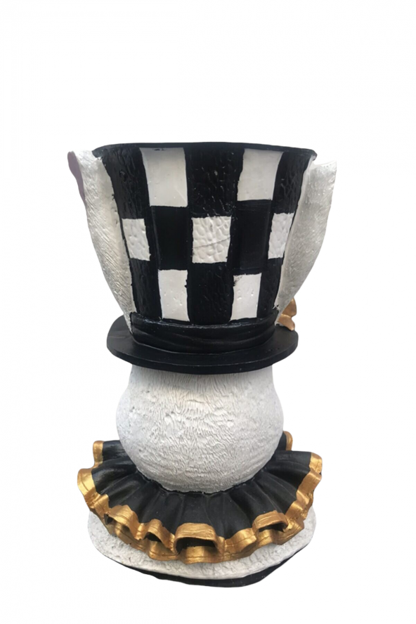 Paskalya Dama Desen Tavşan Saksı - 3