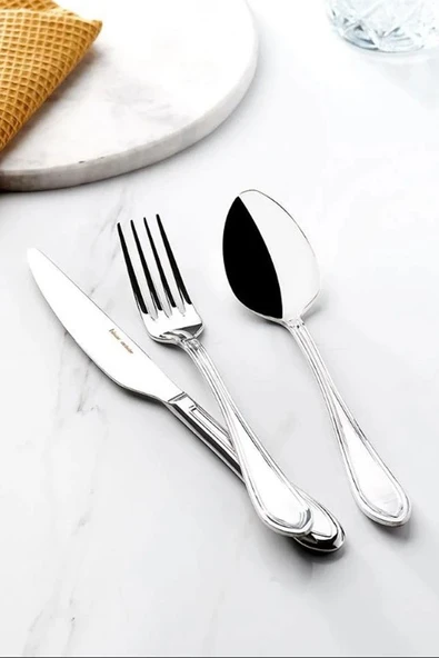 Hisar Avşa 84 Parça Çelik Çatal Kaşık Bıçak Seti ürün görseli 1