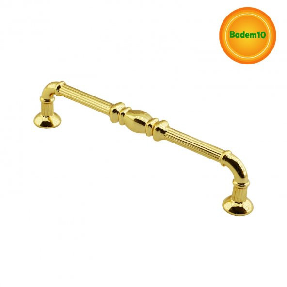Buket Mobilya Mutfak Dolabı Çekmece Dolap Kapak Kulpu Kulbu Altın (128 MM-12.8 CM) Metal Kulpları - 5