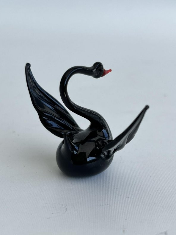 El Yapımı Murano Cam Kuğu Biblo A57 - Resim 4