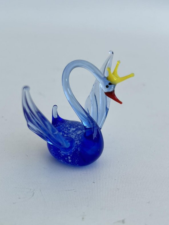 El Yapımı Murano Cam Kuğu Biblo A56 - Resim 6