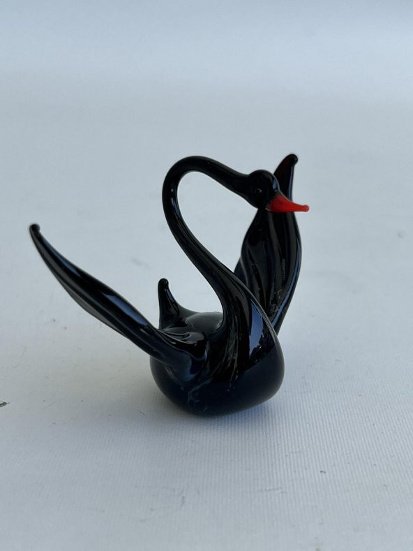 El Yapımı Murano Cam Kuğu Biblo A57 - Resim 5