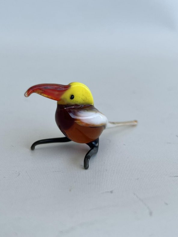 El Yapımı Murano Cam Kuş Biblo A69-01 - Resim 2