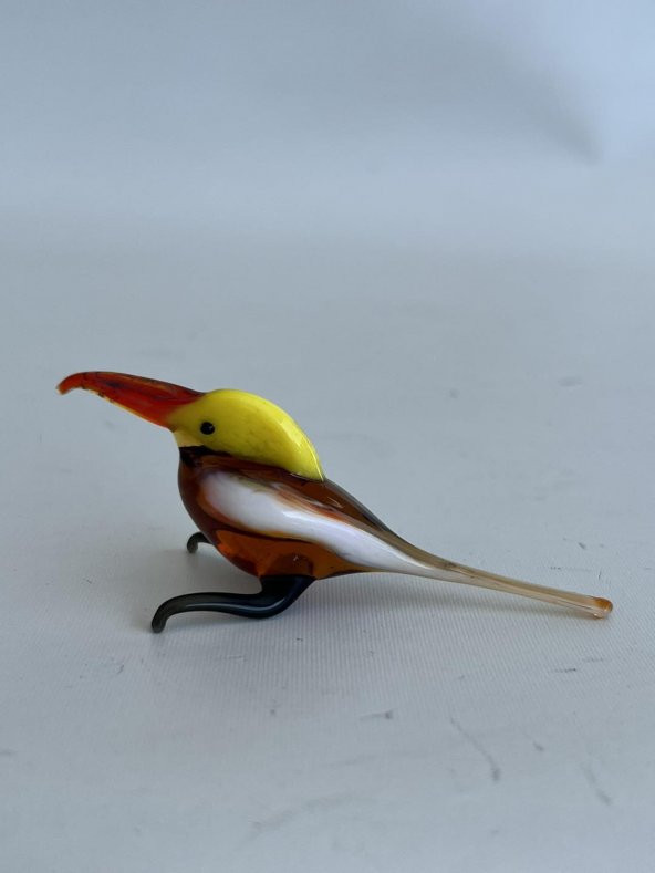 El Yapımı Murano Cam Kuş Biblo A69-01 - Resim 3