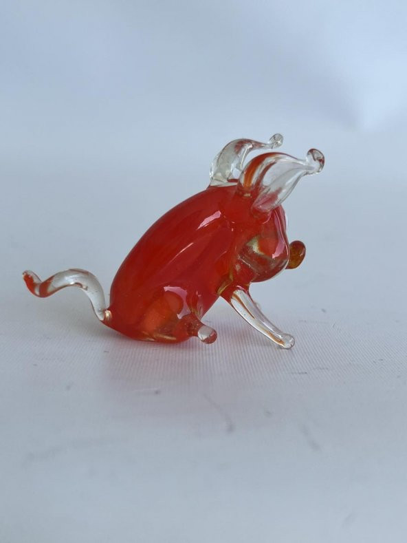 El Yapımı Murano Cam Domuz Biblo A73-02 - Resim 3