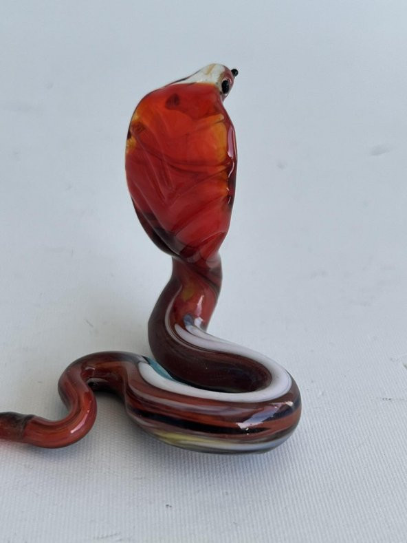 El Yapımı Murano Cam Yılan Biblo A74-02 - Resim 6