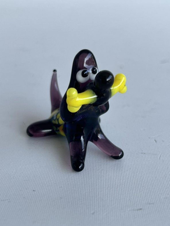 El Yapımı Murano Cam Köpek Biblo A81-01 - 5