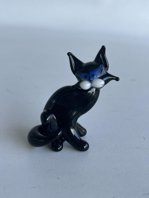 El Yapımı Murano Cam Kedi Biblo A85-01 - Resim 2