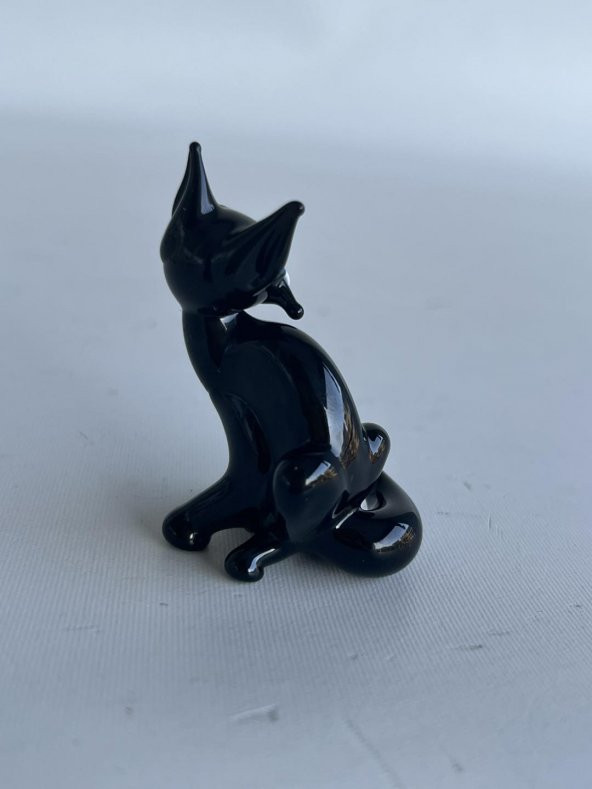 El Yapımı Murano Cam Kedi Biblo A85-01 - Resim 5
