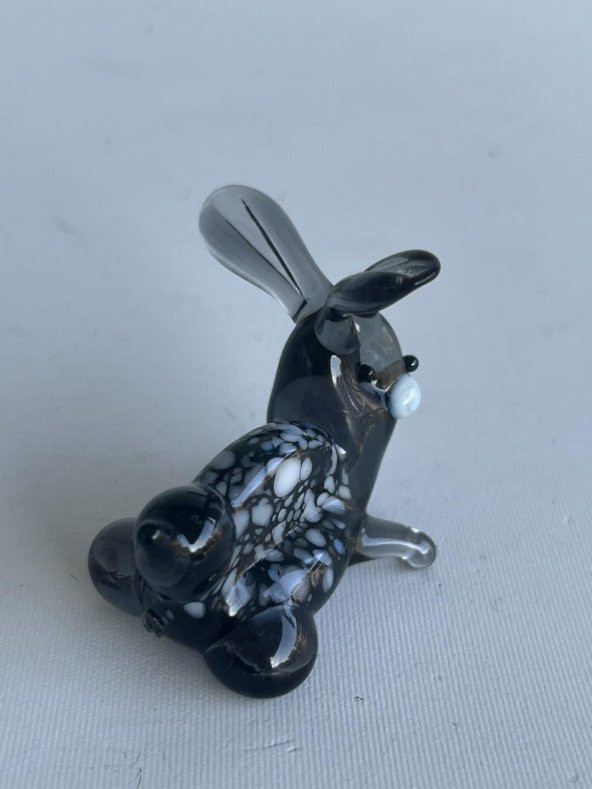 El Yapımı Murano Cam Tavşan Biblo A87 - Resim 5