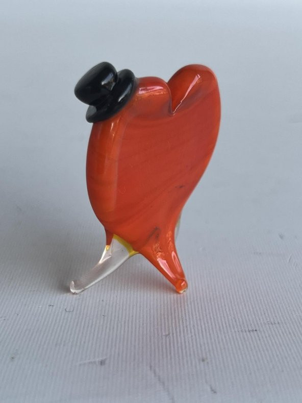 El Yapımı Murano Cam Kalp Biblo A90-02 - Resim 3