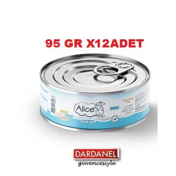 Alice Ton Balıklı Tahılsız Yaş Kedi Maması 95 gr 12 adet