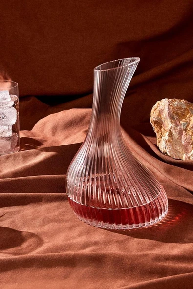 Paşabahçe Nude Vını Optikli  Kristal El İmalatı Karaf 38451 - Resim 2