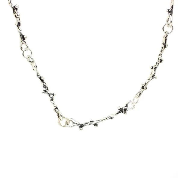 925 Ayar Gümüş Kütük Erkek Zinciri ürün görseli 1