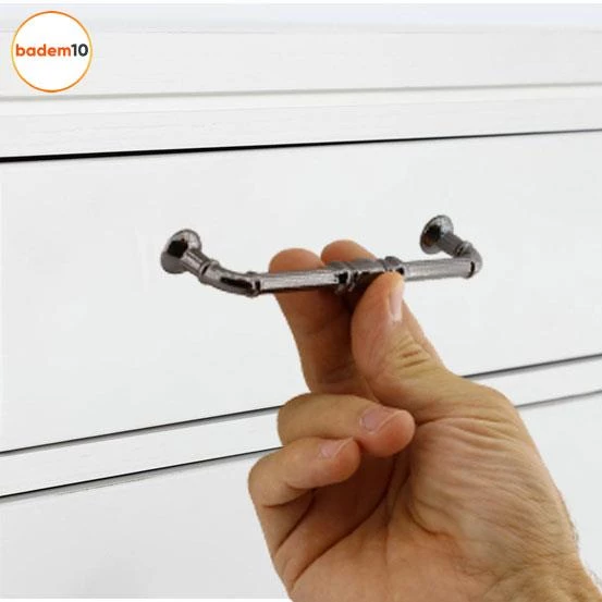 Buket Mobilya Mutfak Dolabı Çekmece Dolap Kulpu Kulpları Kulbu Füme (128 MM-12.8 CM) Metal Kulp - 3