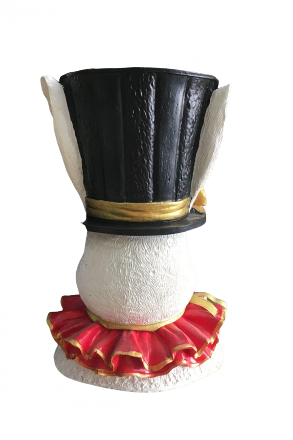 Paskalya Kırmızı Damalı Tavşan Saksı/Saksılık - 3