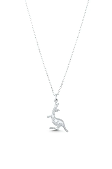 925 Ayar Gümüş Kanguru Charm Kolye - Resim 2