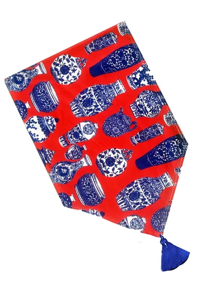 Bleu Blanch Vazolar (üçgen Püsküllü )