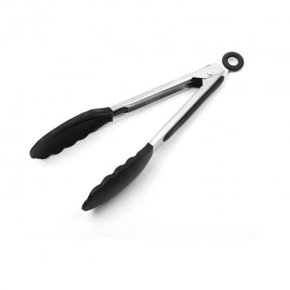 Mien Metal Saplı Silikon Maşa Siyah - 2