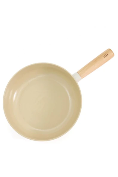 Neoflam 26 cm Döküm Ahşap Saplı Wok Tava Bej D-NEOF126W