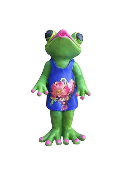 Plaj Kurbağası - Elbiseli Model (43X21 CM) Biblo - Dekor