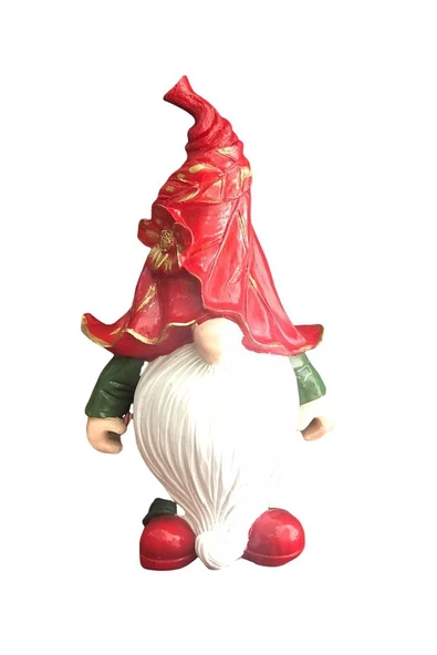 Gnome, Burnuk,sakallı Kırmızı Cüce Biblo - Dekor - 2