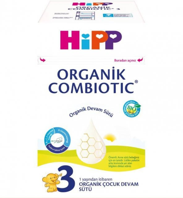 Hipp Organik Combiotic Bebek Sütü 3 Numara 800 gr