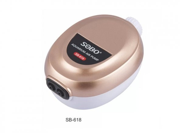 Sobo Sessiz Ayarlanabilir Çift Çıkışlı Akvaryum Hava Motoru 3W 2x3.4LT/DAK SB-618