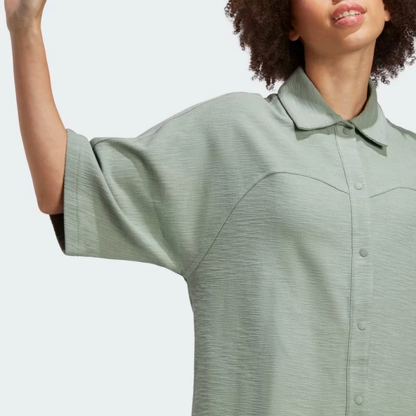 Adidas HZ4394 W Lng Lw Shirt Kadın Gömlek - 6