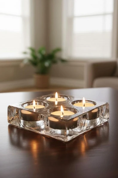 Paşabahçe El İmalatı Kristal Tealigt Mumluk 25014 - Resim 2