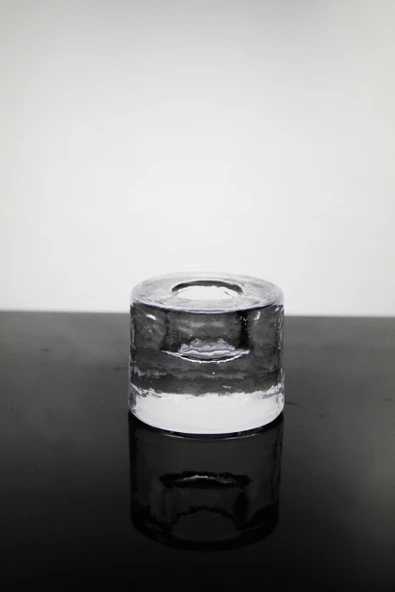 Paşabahçe Kristal El İmalatı Mini Yuvarlak Mumluk 25142 (mum dahil değildir) - Resim 2