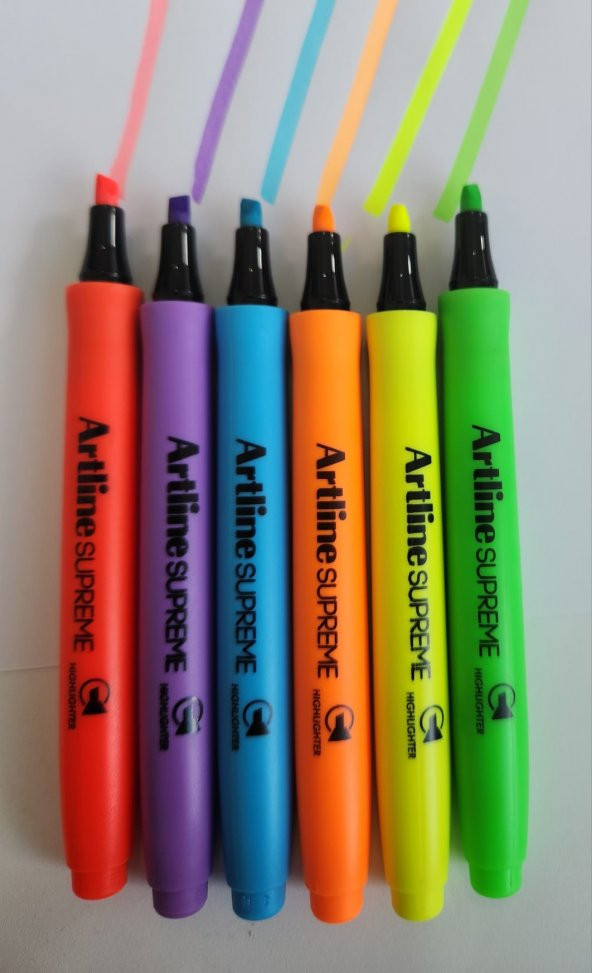 Supreme Highlighter Fosforlu İşaretleme Kalemi Set 6 Renk - 3