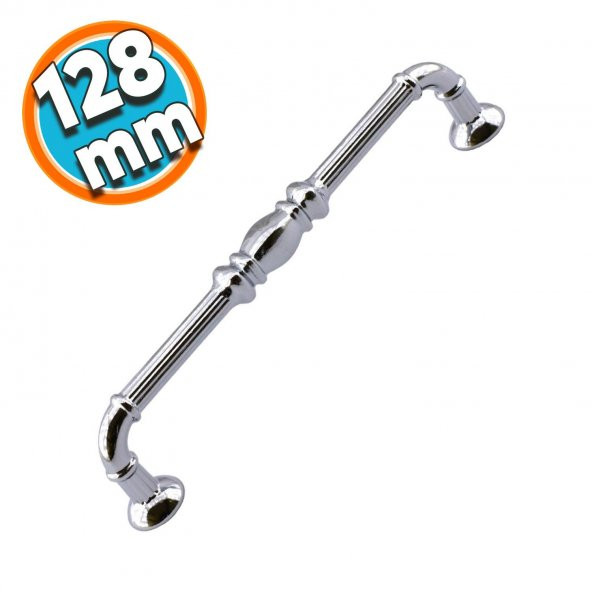 Mobilya Mutfak Dolabı Çekmece Dolap Kapak Kulpu Kulbu Krom 128 mm Metal Kulp