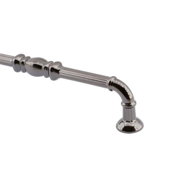 Mobilya Mutfak Dolabı Çekmece Dolap Kapak Kulpu Kulbu Füme 128 mm Metal Kulp - 4