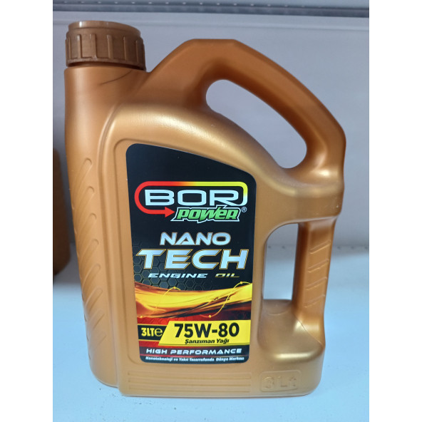 BOR POWER 75W-80 3 LT BOR KATKILI ŞANZIMAN DİŞLİ YAĞI 2023 ÜRETİM