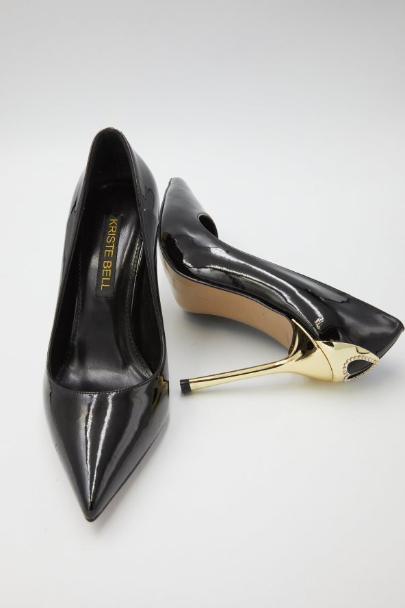 Merry Gold Topuk Gizli Aksesuarlı Stiletto - 6