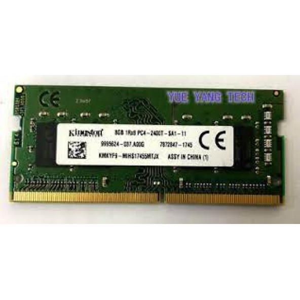 Kingston 8GB x1 DDR4 2400mhz KMKYF9-MIH SODIMM 260pin Laptop RAM PC4-2400T YENİLENMİ,Ş