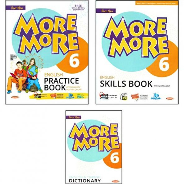 Kurmay Yayınları Elt More More 6. Sınıf English Practice Book + Skills Book + Dictionary