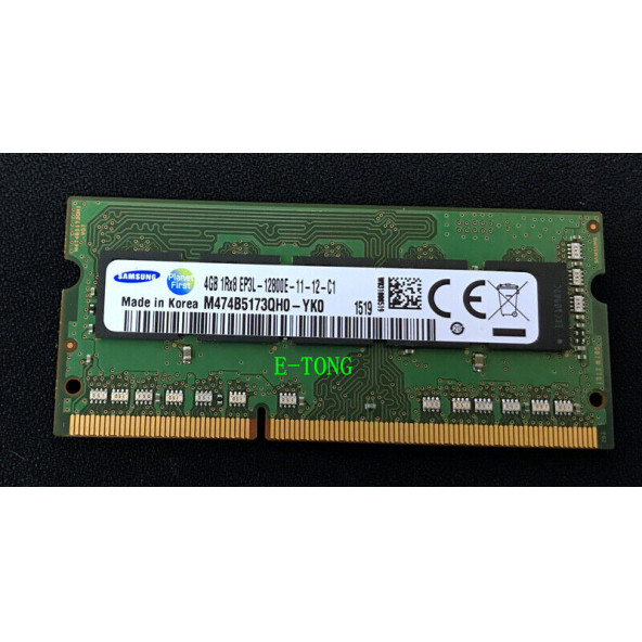 SAMSUNG 4GB DDR3 1600MHz ECC RAM 1Rx8 EP3L-12800E-11-12-C1 M474B5173QH0-YK0 SERVER RAM BELLEK