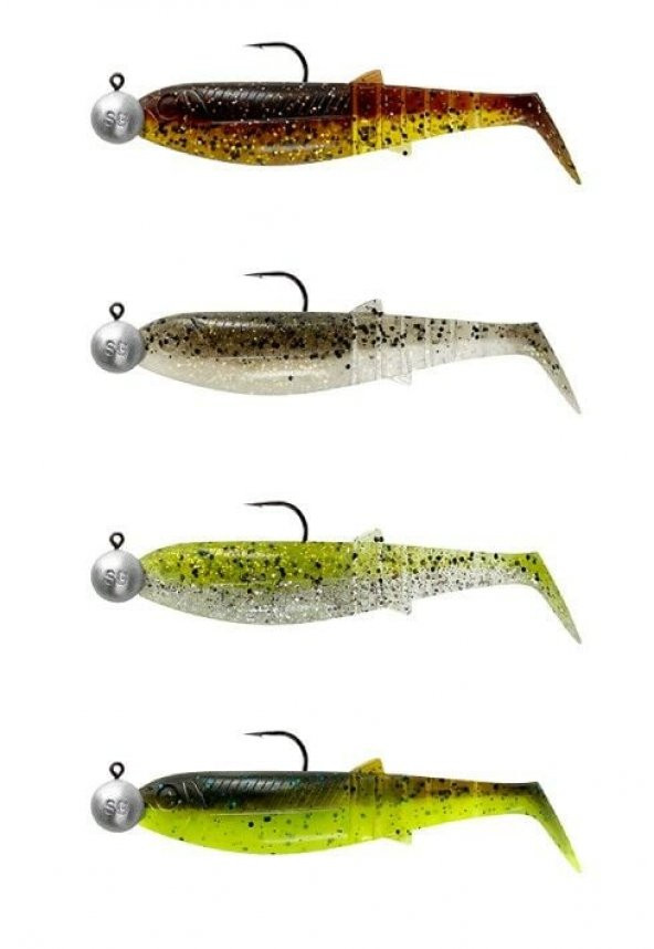 Savage Gear Cannibal Shad 8cm 5gr+7.5gr #2/0 Clear Water 4+4 Adet - 1